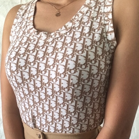 Dior Tops - Dior brown & beige top
